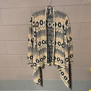 Red Camel Black and Cream Patterned Cape